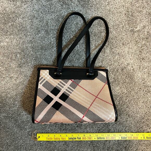 Spartina 449 Natural Linen Genuine Leather Bag Purse - Picture 5 of 11